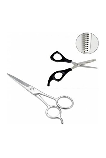 Hyd Tailed Steel Barber Scissors Set - Titanium Intermediate Scissors and Hairdresser Hair Beard Neck