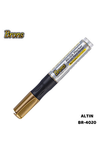 Brons Acrylic Marker Pen Round Tip 1 Piece Marker Metal Ceramic Wood Fabric Canvas Glass Stone Gold