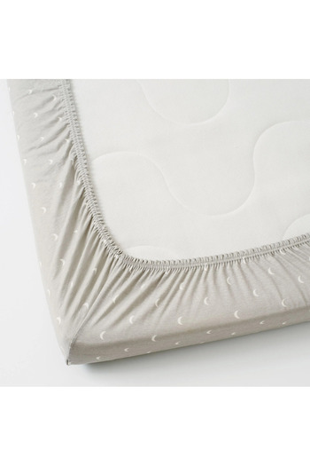 IKEA 2 Pieces Baby Sheet Set Elastic Baby White-Brown 60x120 Cm 100% Cotton