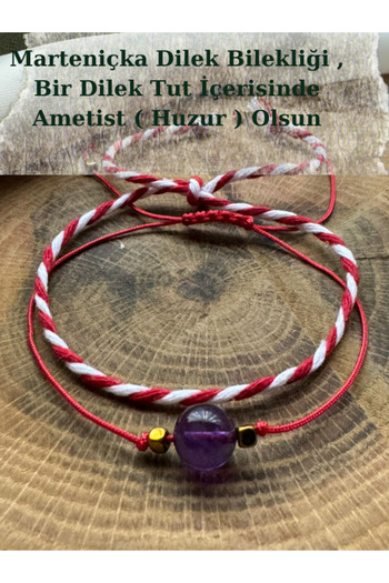 STORE ZARMAN Martençka Wish Bracelet, Make a Wish, Get Amethyst (Peace) Inside