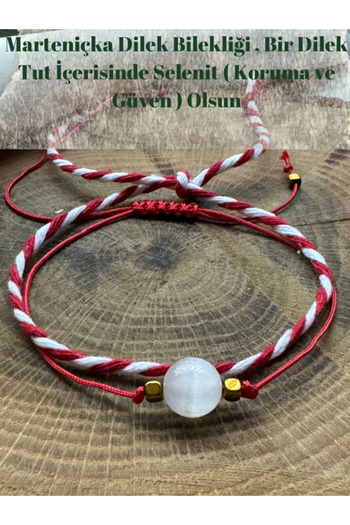 STORE ZARMAN Martençka Wish Bracelet, Make a Wish with Selenite (Protection and Confidence)