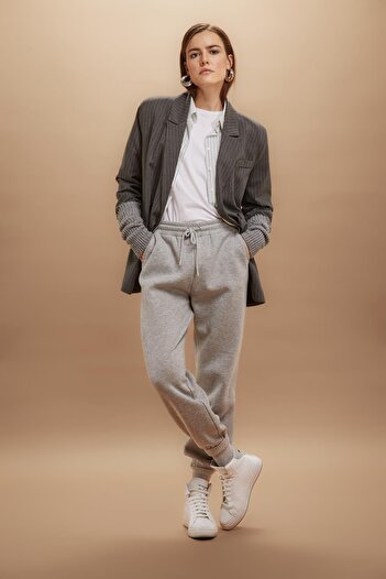 DeFacto Thick Jogger Sweatpants - Elastic Waist, Solid Tall S7370Az23Wn