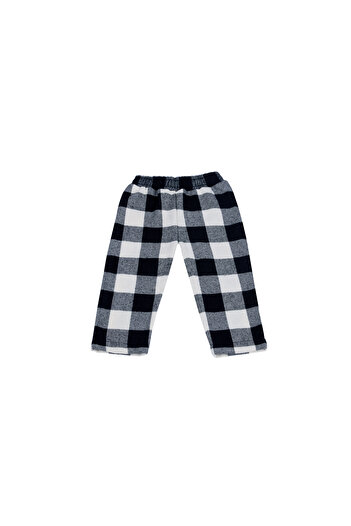 DİVİSTA Unisex Çocuk Kare Ekose Desenli Pantolon