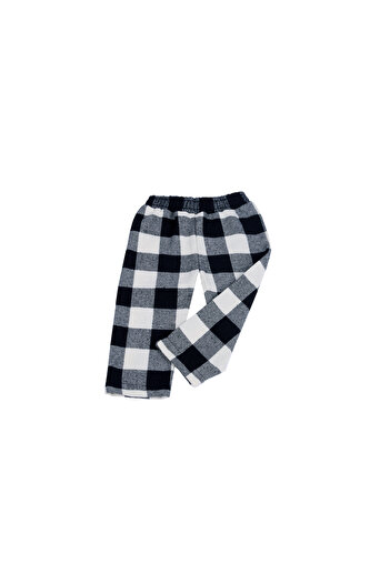 DİVİSTA Unisex Çocuk Kare Ekose Desenli Pantolon