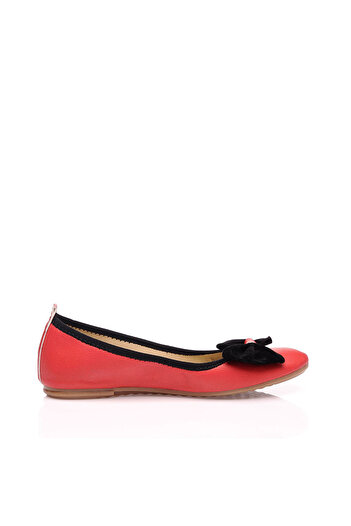 JustBow Women's Daily Red Ballerinas