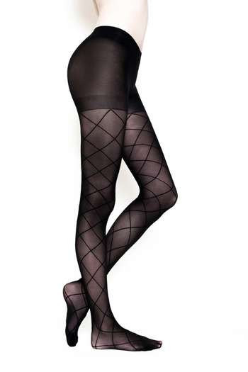 MİSTİRİK Sorano Model Azra Pattern Tightening Thin Socks Pantyhose Black Color