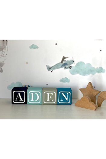 mogokids Renkli Harfli Bebek Anı Dekor Anne Bebek Isim Küpü 4harf