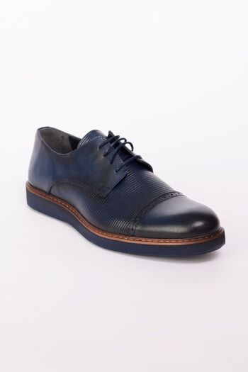 ALTINYILDIZ CLASSICS 100% Leather Navy Blue Shoes