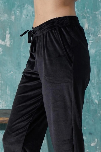 Mihra Black Velvet Women - Single Bottom C1T9N0O2