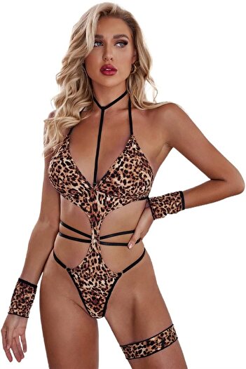 TİESSİ Γυναικεία Babydoll με Leopard Print - Ειδικό Σχέδιο