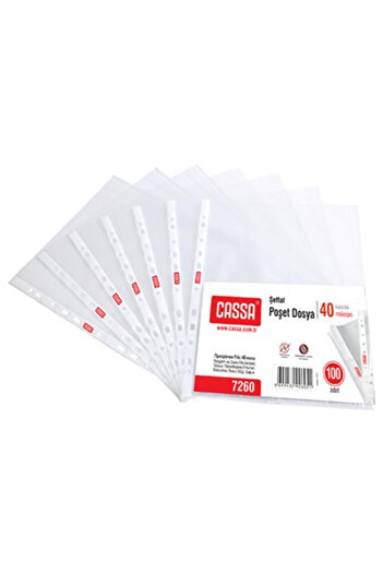 Cassa Crystal Transparent File 40 Micron 100 Pieces 1 Pack
