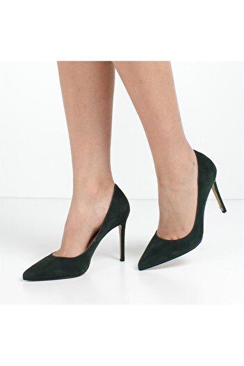 Celal Gültekin Khaki Suede Stiletto Women 737 29605-17678