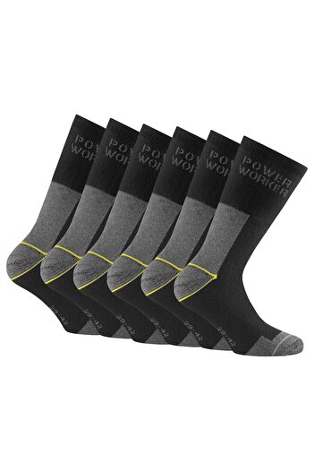 Rohner Basic Unisex Arbeitssocken, 6er Pack - Power Worker, Polsterung