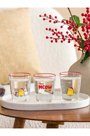 LC Waikiki Lcw Home Printed Glass Cup 3 Pack 315 ml