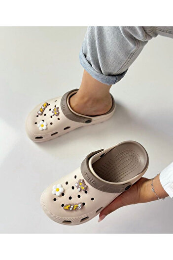 Hızlı Al Eva Closed Front Double Sole Garden Bathroom Hospital Cook Slippers Cross 5 Figured