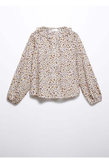 MANGO Kids Gemusterte Bluse mit Blumenmuster