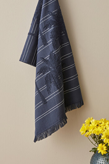 Karaca Home Young Denim Palm Рушник для обличчя 50x90 см Синій