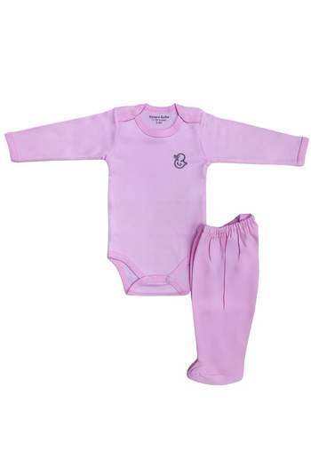 CEMRE BEBE 100% Cotton Newborn Baby Long Sleeve Bottom Top Bodysuit Set
