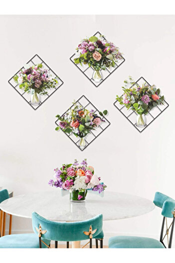 Tiydem Tel Pano Not Fotoğraf Askılığı Dekoratif Metal Duvar Panosu 30x30 - 4 Adet Fiyatı