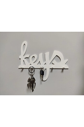 MSD DESİGN Modern Key Hanger & Wall Hanging Key Holder Home-Adhesive - Stylish Key Holder with Keys Written
