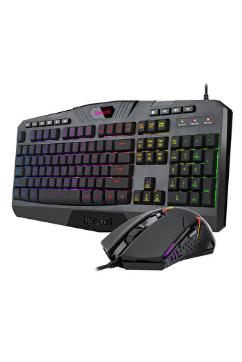 REDRAGON S101-5 Oyuncu RGB Klavye + Mouse K503RGB + M601RGB