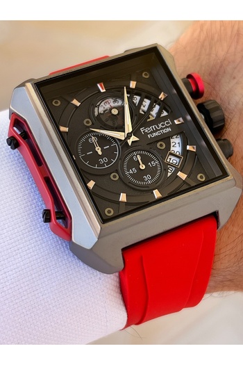 Ferrucci Function Function 3 ATM Waterproof Silicone Cord Men's Wristwatch
