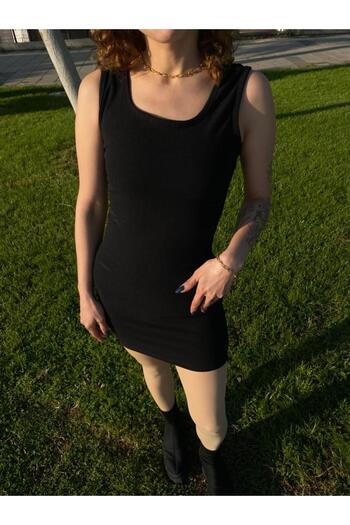 Bak'ap Low-cut Mini Dress