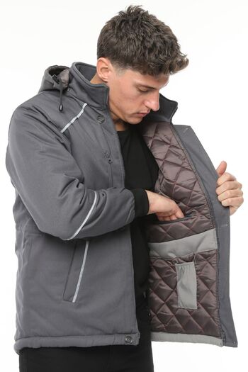 Uniprom Work Coat Water and Oil Repellent Heavy Industry Coat Welding Assembly Men's Dark Gray
