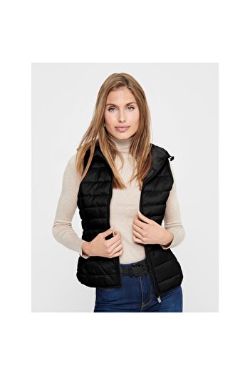 ONLY Hooded Black Women's Vest15205760