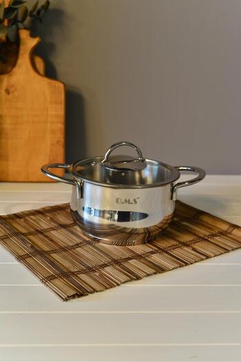 şirin eşyalarım OMS Deep Steel Pot - 16 cm