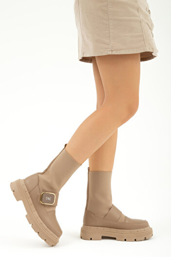 Tamer Tanca Γυναικείες μπότες casual από γνήσιο δέρμα 829 04 Bn Boots Sk22/23