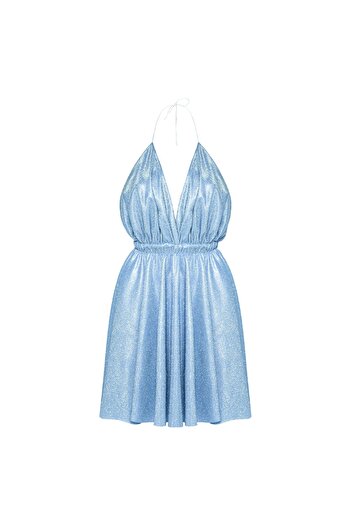 Gülşah Evecen Silver Short Dress ( Özel Tasarım Simli Elbise )