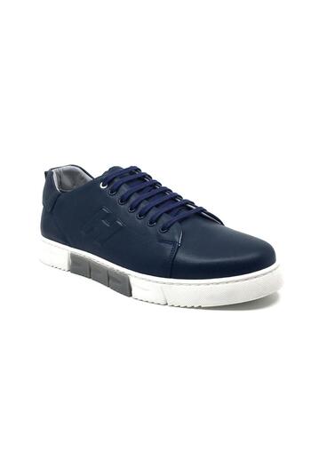 Çetintaş Luis Figo 45-48 Large Size Orthopedic Men's Sneakers - Genuine Leather Comfortable Daily Shoes