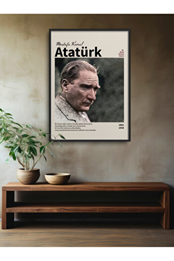 HOMEPACK Siyah Ahşap Çerçeveli Tablo Çerçeveli Poster Sanatsal Modern Duvar Dekoru (ATA10-SİYAH)