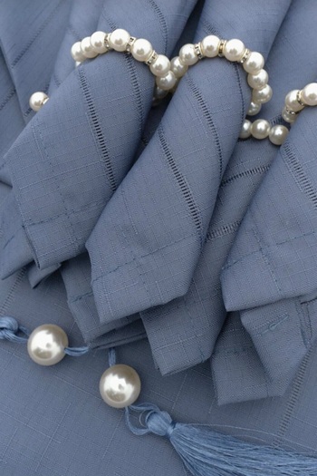 hanım's Set Fata de Masa Izur Colber pentru 12 Pers 26 Piese ALBASTRU