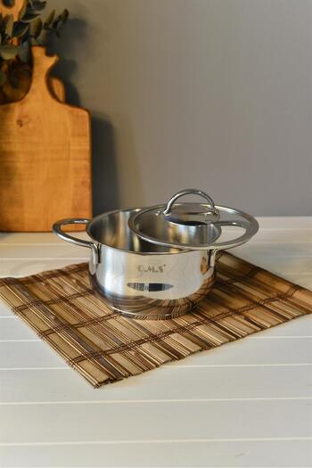 şirin eşyalarım OMS Deep Steel Pot - 16 cm