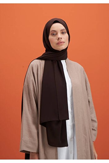 FRESCO SCARFS Tesettür Hijab Medine Ipeği Şal*acı Kahve