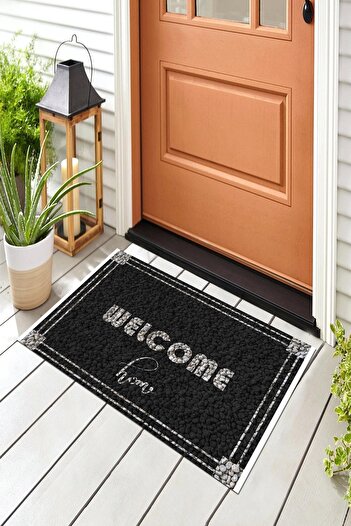 Evsebu Pienso Home Dekoratif Kapı Önü Paspası Welcome Home Çakıltaşı
