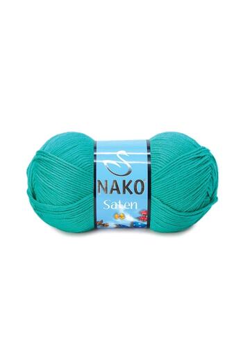 NAKO Satin 4240 Tile Green - Summer Hand Knitted Yarn