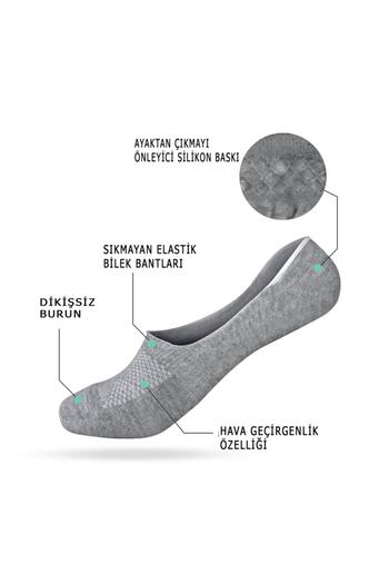 MEM SOCKS Силиконови мрежести балерини чорапи, 12 броя