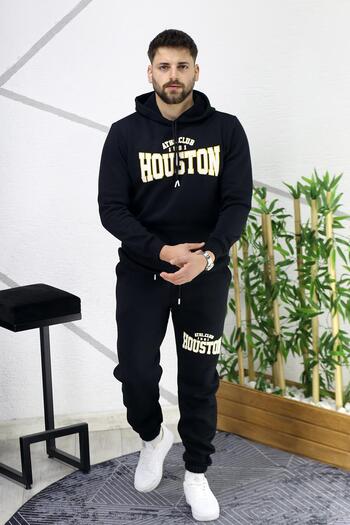 WAFRA Men's Two Thread Raised Medium Thickness Houston Printed Tracksuit Set