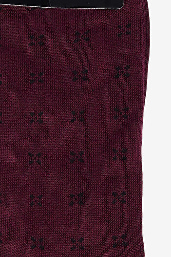 ALTINYILDIZ CLASSICS Men's Burgundy-black Bamboo Socks