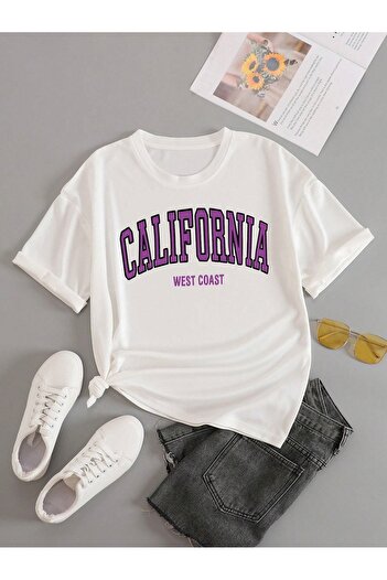 MOONBULL Μπλουζάκι Unisex Oversize California West Coast με στάμπα