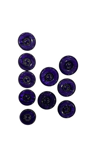 Aslı İplik Button 10 PCS purple color 5 size small - 5 size large