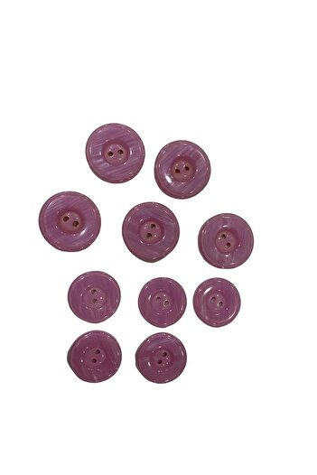 Aslı İplik Button 10 PCS ROSE COLOR 5 size small - 5 size large