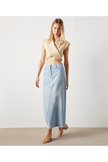 İpekyol Women's Light Indigo Skirt