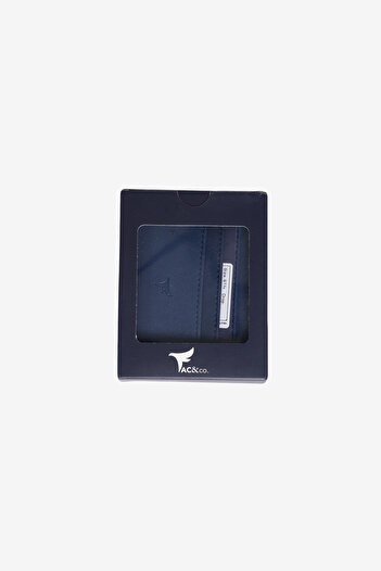 AC&Co / Altınyıldız Classics Men's Navy Blue Gift Boxed Card Holder