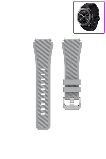Tagomoon Samsung Gear S3 Frontier Akıllı Saat Uyumlu Tırtık Desenli Silikon Kordon Kayış