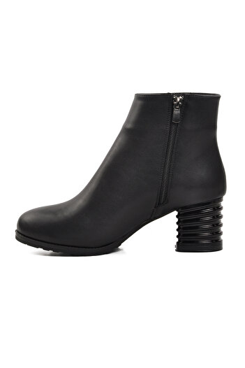 Pierre Cardin PC-52524 Μαύρες γυναικείες μπότες με τακούνι με φλις εσωτερικά