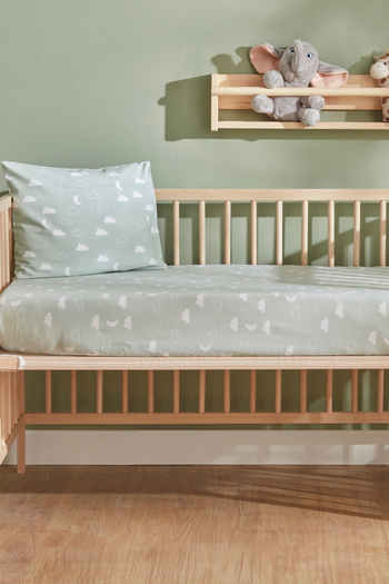 Karaca Home Mint Colored Baby Cloudy Pillow and Sheet Set